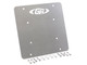 GenRight's license plate mounting plate for the center of the rear door on a TJ or LJ.